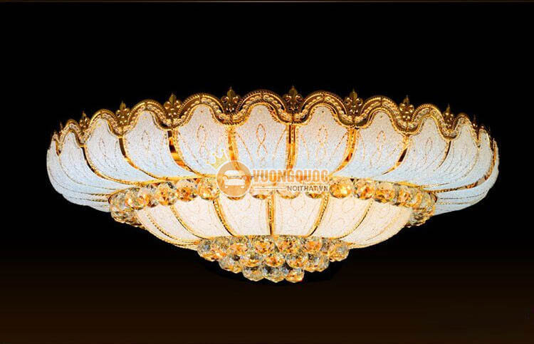 Đèn ốp trần thủy tinh kiểu dáng hoa cách điệu CM248-8